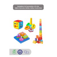 Kiki Bebeğimin Ilk Oyuncakları 4'lü Set Bultak Halka Puzzle Kule